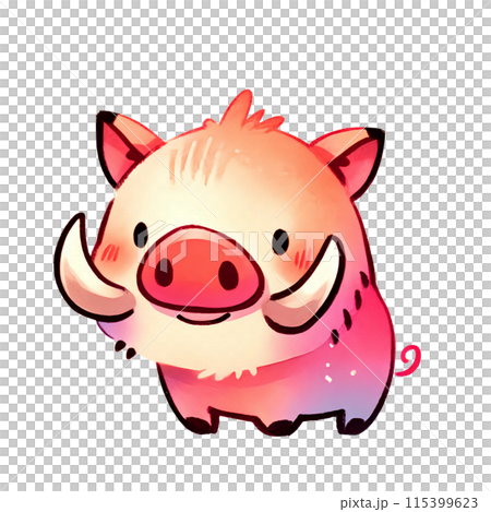 イノシシのイラストのイラスト素材 [115399623] - PIXTA