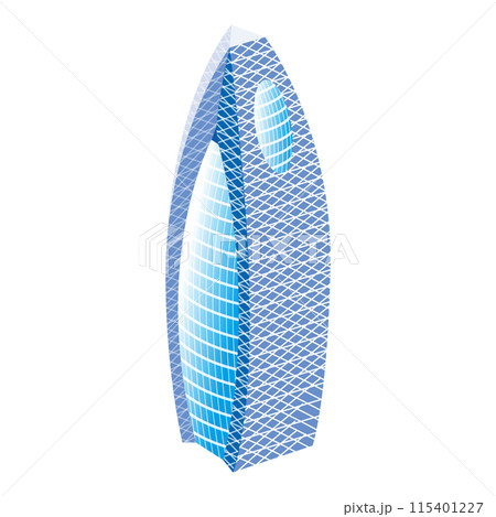 並べれば街になるアイソメイラスト「コクーンタワー」 並べれば街になるアイソメイラスト「コクーンタワー」 115401227