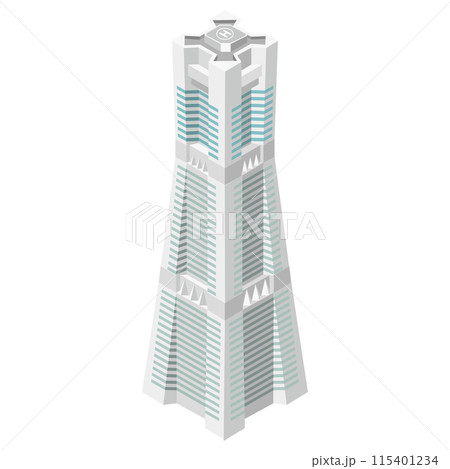 並べれば街になるアイソメイラスト「横浜ランドマークタワー」 並べれば街になるアイソメイラスト「横浜ランドマークタワー」 115401234