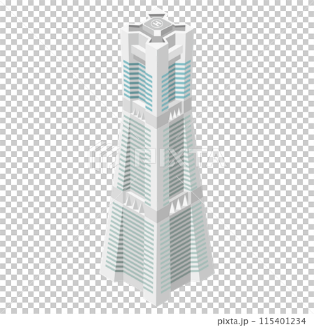 並べれば街になるアイソメイラスト「横浜ランドマークタワー」 並べれば街になるアイソメイラスト「横浜ランドマークタワー」 115401234