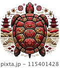 亀（赤と金） 115401428