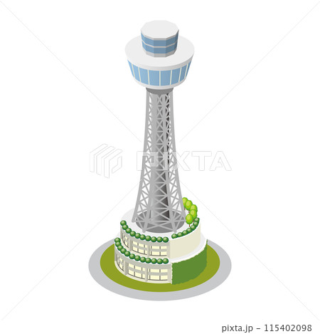 並べれば街になるアイソメイラスト「横浜マリンタワー」 並べれば街になるアイソメイラスト「横浜マリンタワー」 115402098