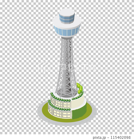 並べれば街になるアイソメイラスト「横浜マリンタワー」 並べれば街になるアイソメイラスト「横浜マリンタワー」 115402098