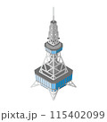 並べれば街になるアイソメイラスト「名古屋テレビ塔」 115402099