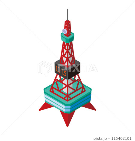 並べれば街になるアイソメイラスト「さっぽろテレビ塔」 115402101