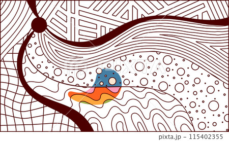 Abstract hippie decor. Abstract hippie decor. 115402355