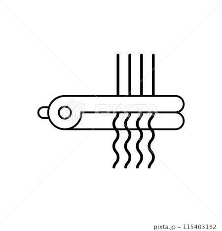 Hair Straightener line icon Hair Straightener line icon 115403182