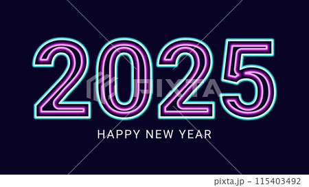 2025 new year asian chinese. Digit design. Happy new year text design template gold color. Neon numbers. For postcard calendar banner web page. Vector illustration. 2025 new year asian chinese. Digit design. Happy new year text design template gold color. Neon numbers. For postcard calendar banner web page. Vector illustration. 115403492
