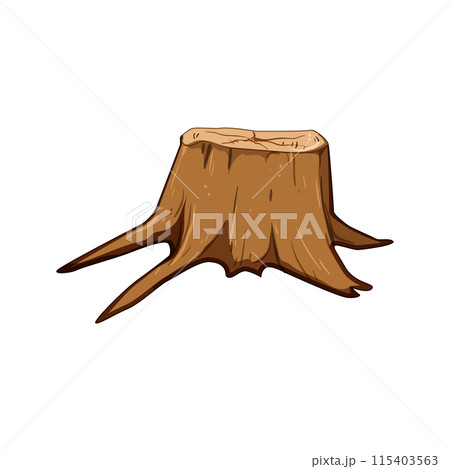 removal stump cartoon vector illustration 115403563