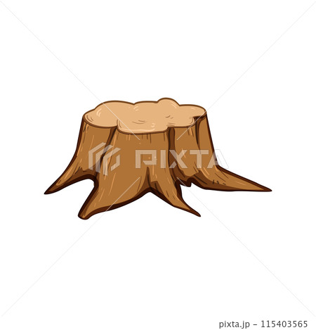 ring stump cartoon vector illustration 115403565