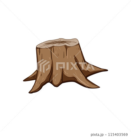 circle stump cartoon vector illustration 115403569
