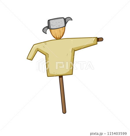 november scarecrow cartoon vector illustration 115403599