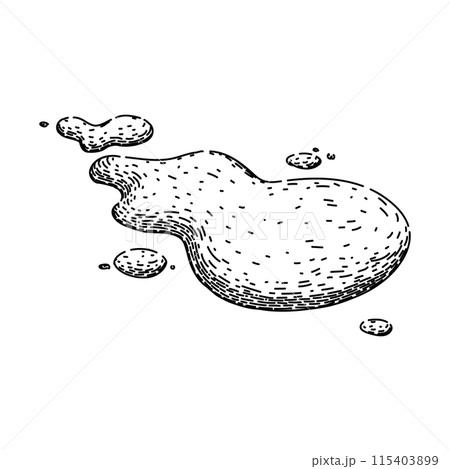 liquid water puddle sketch hand drawn vector liquid water puddle sketch hand drawn vector 115403899