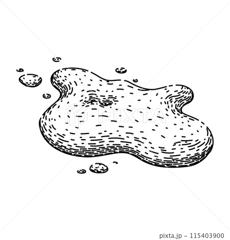 spill water puddle sketch hand drawn vector 115403900