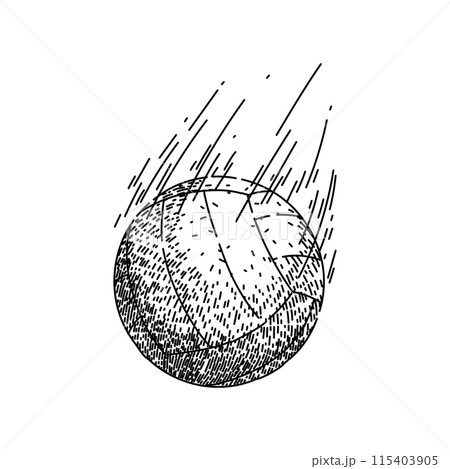 beach volleyball ball sketch hand drawn vector beach volleyball ball sketch hand drawn vector 115403905