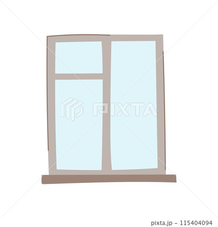 light window frame cartoon vector illustration 115404094