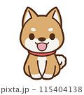 お座りをする柴犬の背景なしイラスト 115404138