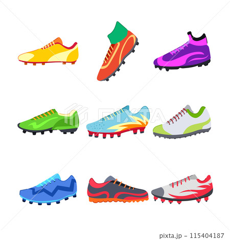 soccer boots set cartoon vector illustration soccer boots set cartoon vector illustration 115404187