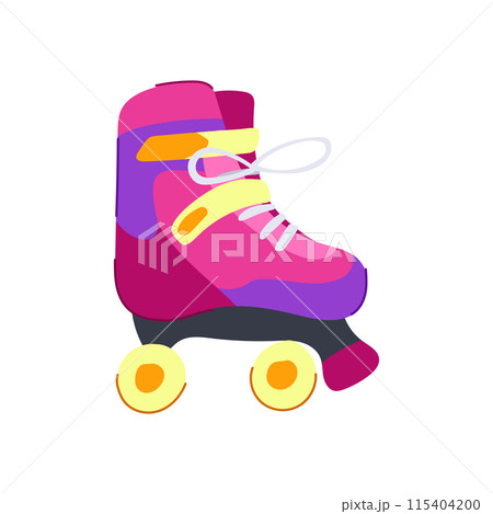 sport roller skate cartoon vector illustration 115404200
