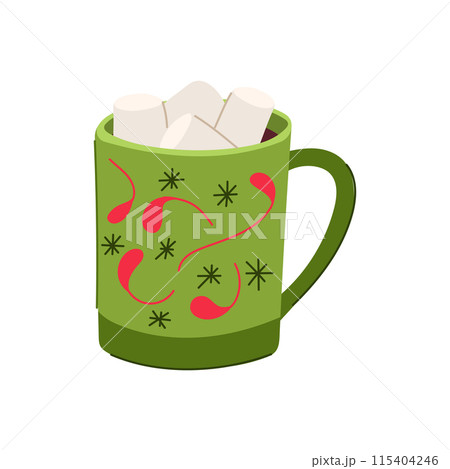 food marshmallow cup cartoon vector illustration 115404246