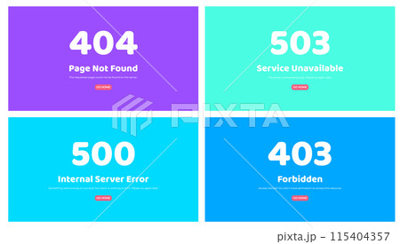 Web error pages layout vector design Web error pages layout vector design 115404357