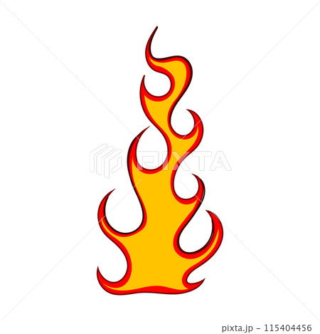 paint flame decal cartoon vector illustration 115404456