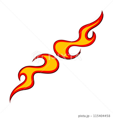 custom flame decal cartoon vector illustration 115404458