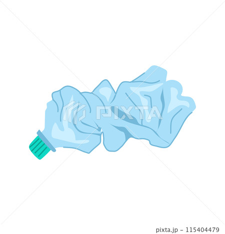 empty crumpled plastic bottle cartoon vector illustration empty crumpled plastic bottle cartoon vector illustration 115404479