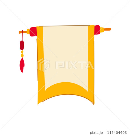 banner chinese scroll cartoon vector illustration banner chinese scroll cartoon vector illustration 115404498