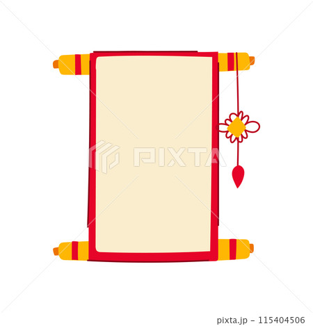 asian chinese scroll cartoon vector illustration 115404506