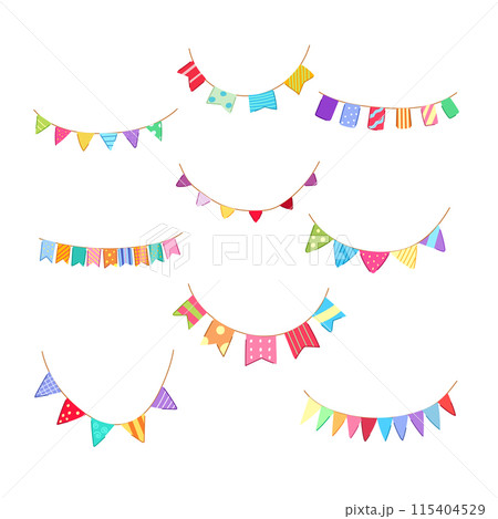 birthday flags set cartoon vector illustration birthday flags set cartoon vector illustration 115404529