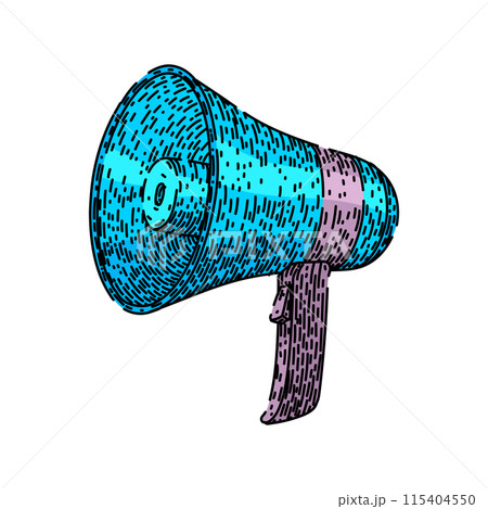 isolated megaphone sketch hand drawn vector isolated megaphone sketch hand drawn vector 115404550