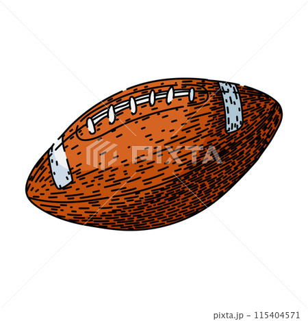 rugby american football ball sketch hand drawn vector rugby american football ball sketch hand drawn vector 115404571