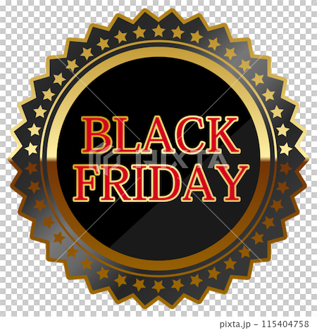 Luxury black friday emblem 115404758