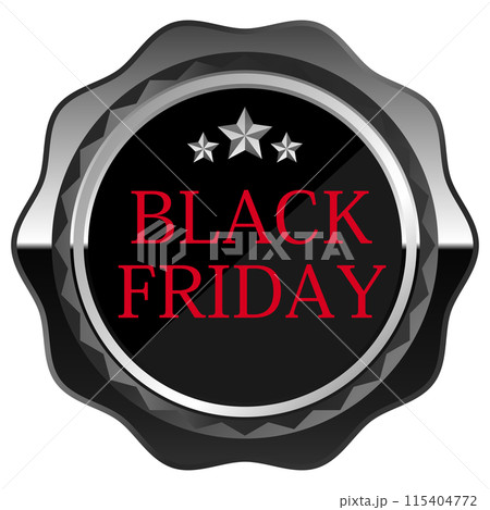 高級感のあるブラックフライデーのエンブレム 115404772
