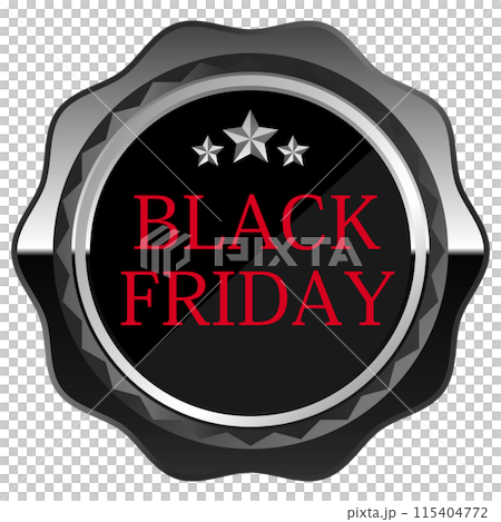 高級感のあるブラックフライデーのエンブレム 115404772