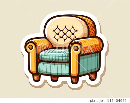 Illustration on the theme, armchair sticker 115404983