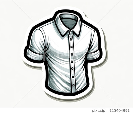 Illustration on the theme, men shirt, sticker 115404991