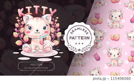 Cartoon character cute animal cat 115406080