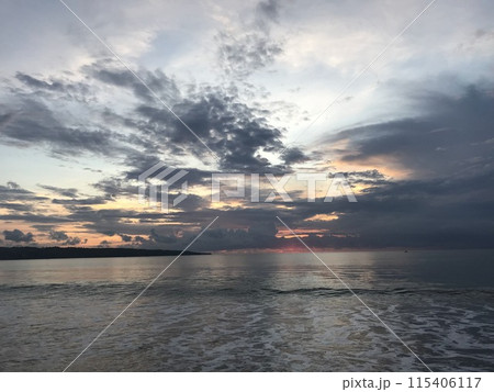 beautiful view from the window of the plane 115406117