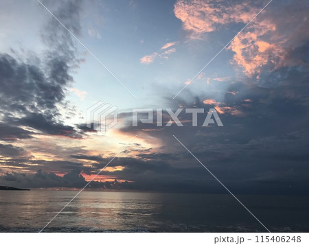 beautiful view from the window of the plane 115406248