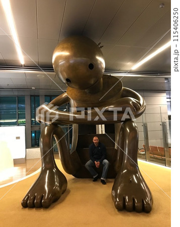 beautiful view from the window of the plane 115406250