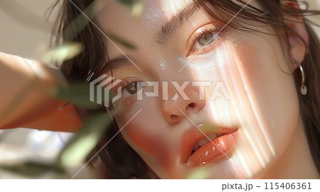 Women with Citrus Fruit in Skincare Rituals 115406361