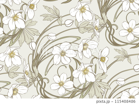 Forest Anemone flowers, decorative flowers  115408486