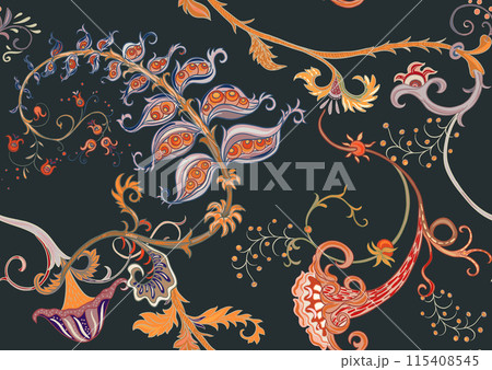 Fantasy, alien hypnotic flowers 115408545