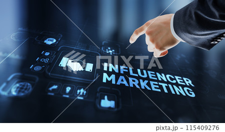 Influencer marketing concept. Business Internet concept 115409276