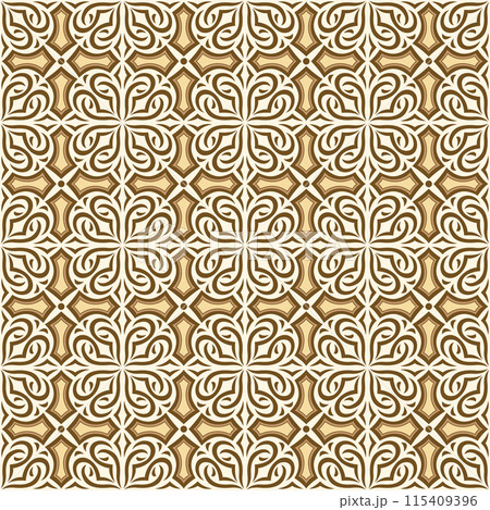 Arabic ceramic tile pattern. Traditional eastern decorative talavera. Arabic ceramic tile pattern. Traditional eastern decorative talavera. 115409396
