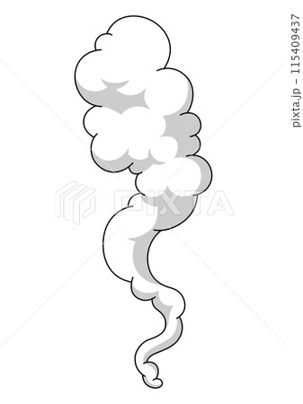 Cartoon illustration of smoke. Comic image of steam, cloud or fog. Cartoon illustration of smoke. Comic image of steam, cloud or fog. 115409437