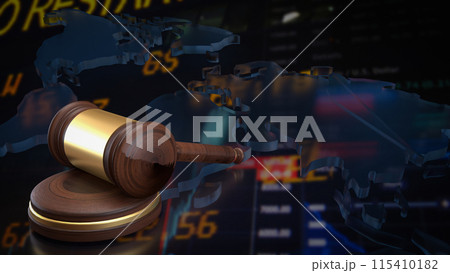 The Hammer justice on Business Background concept 3d rendering. The Hammer justice on Business Background concept 3d rendering. 115410182