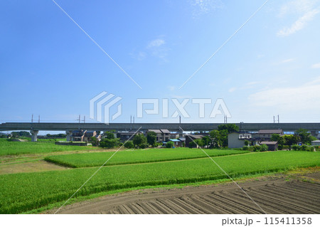 えちごトキめき鉄道妙高はねうまラインの妙高高原駅から上越妙高駅までの車窓風景(2022年夏) えちごトキめき鉄道妙高はねうまラインの妙高高原駅から上越妙高駅までの車窓風景(2022年夏) 115411358